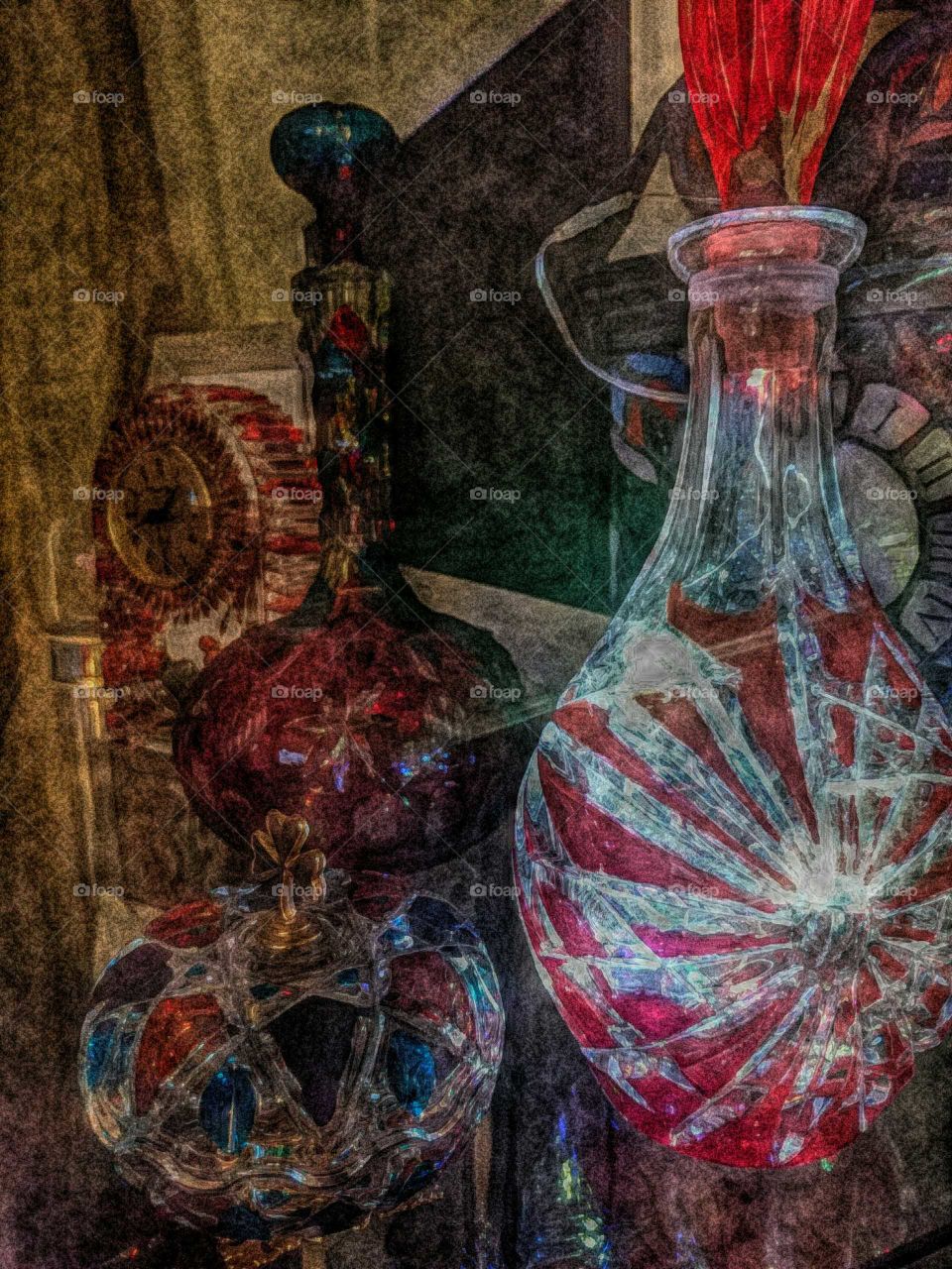 hand painted glass art collection by Gordon