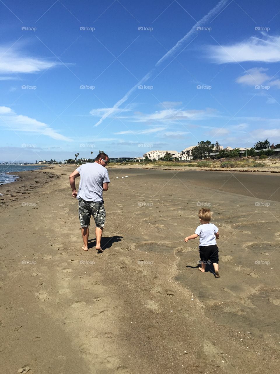 Family run on the Beach