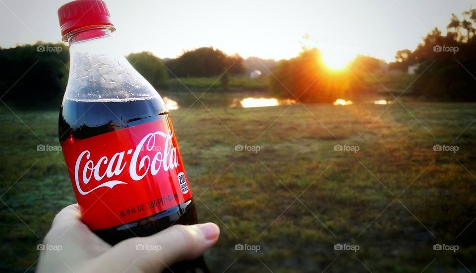 Coca-Cola and Sunset