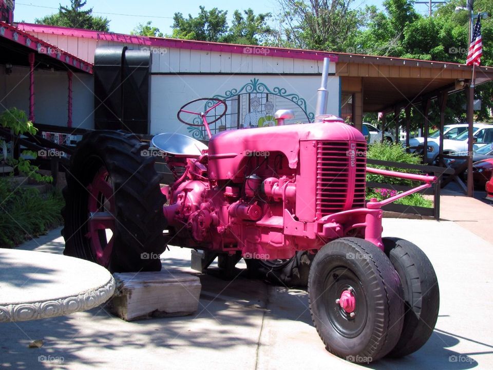 Pink tractor 