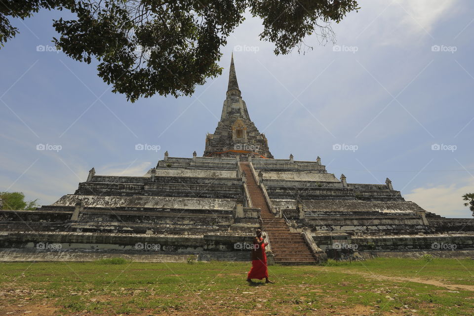 Ruins of a buddhist temple in Ayuathaya Thailand