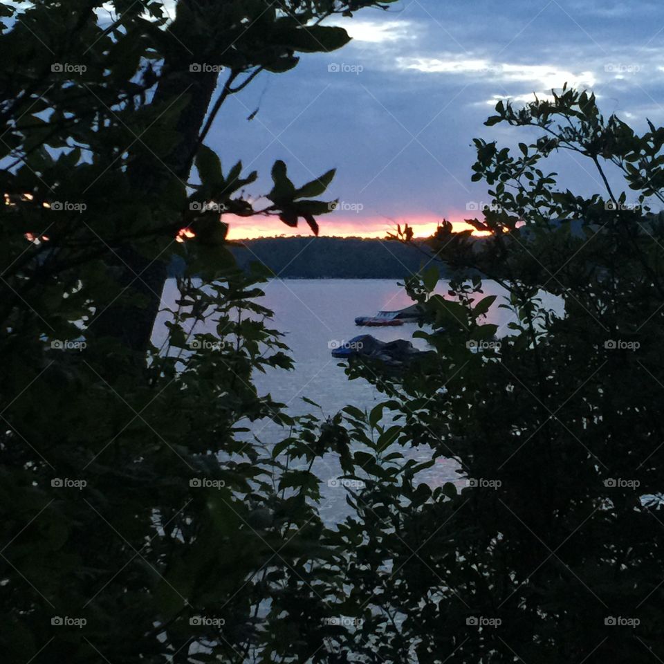 Sun going down on Lake Pleasant