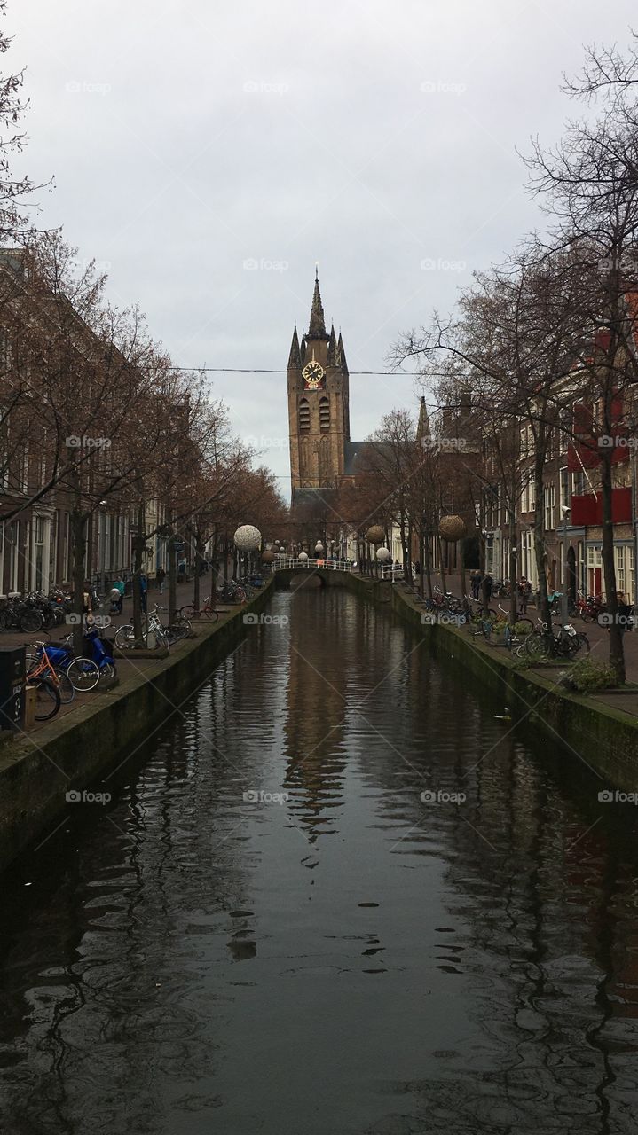 Canal and the clock