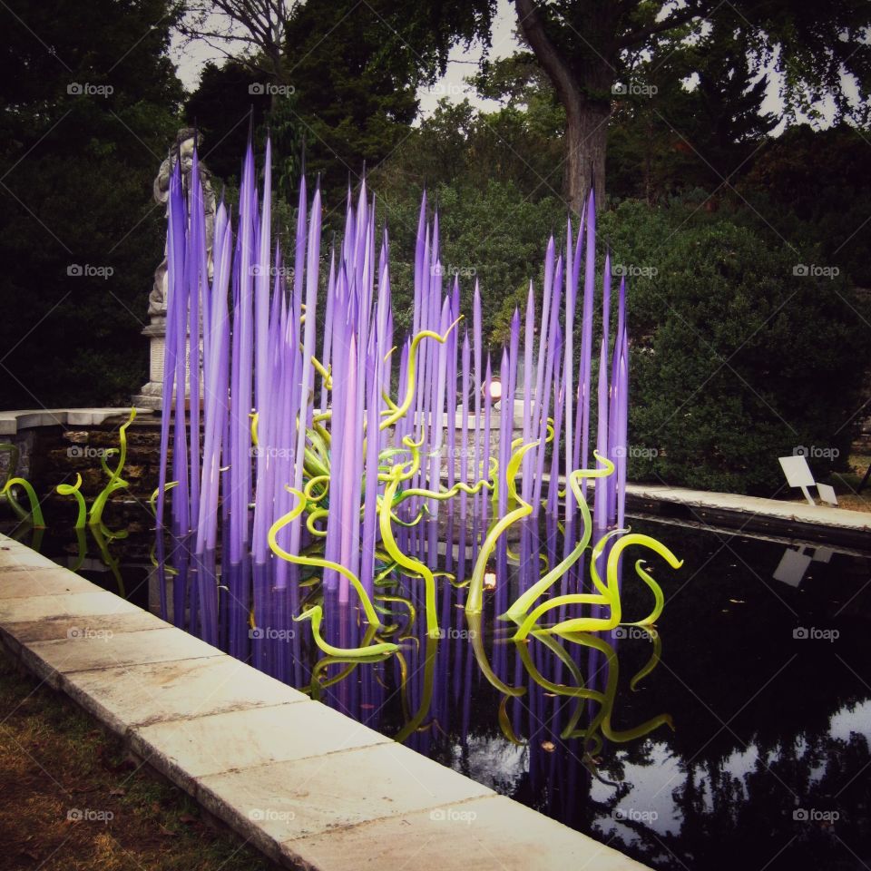 Purple Glass. A Chihuly glass sculpture