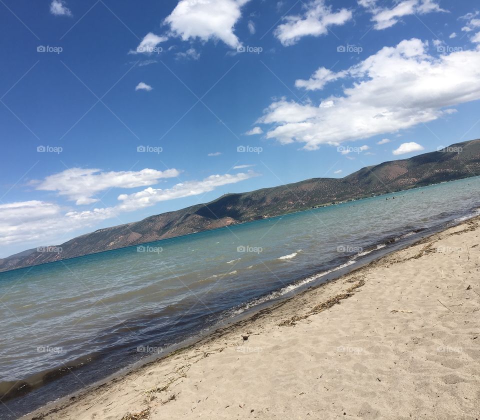 Bear Lake, Utah. Because sky and mountains! I love being in water! 
