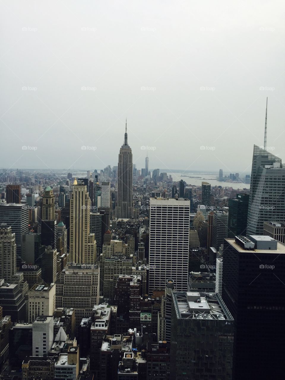 Manhattan skyline . On holiday to New York 