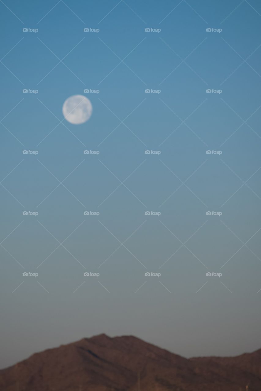 Moon over the White Tank Mountains