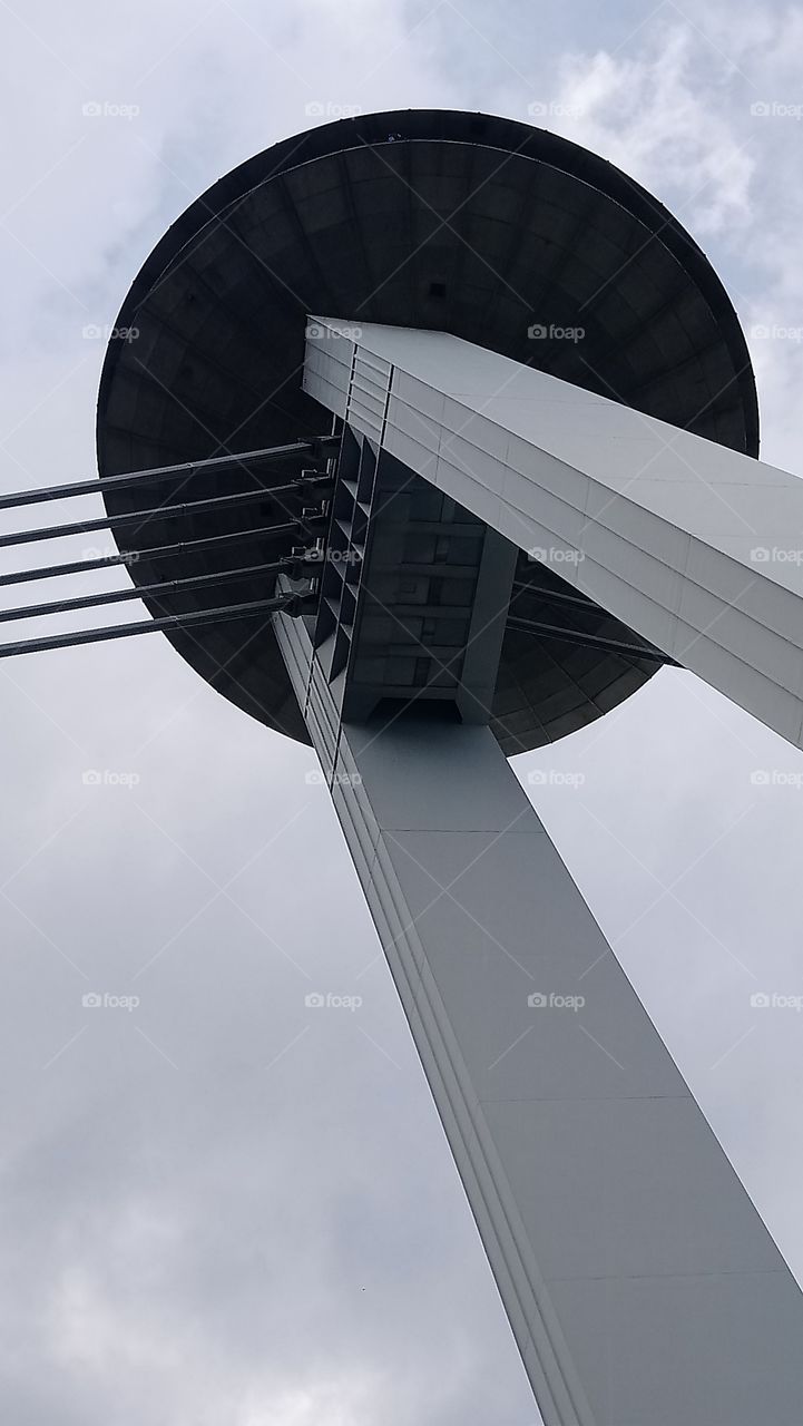 The UFO observation tower in Bratislava