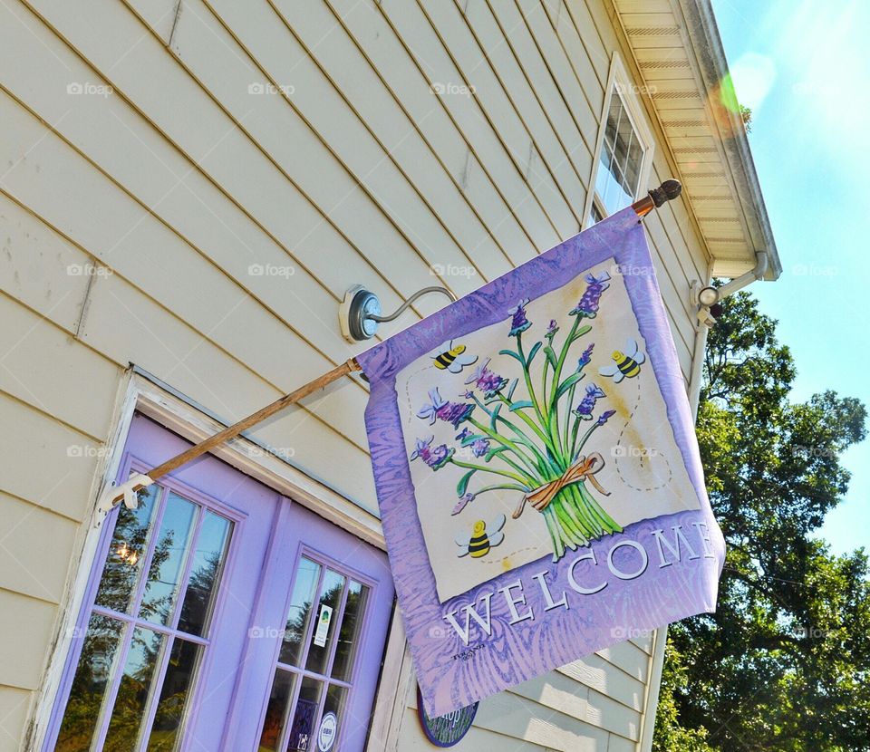 Lavender Welcome Flag