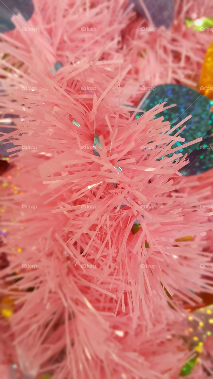 pink tinsel