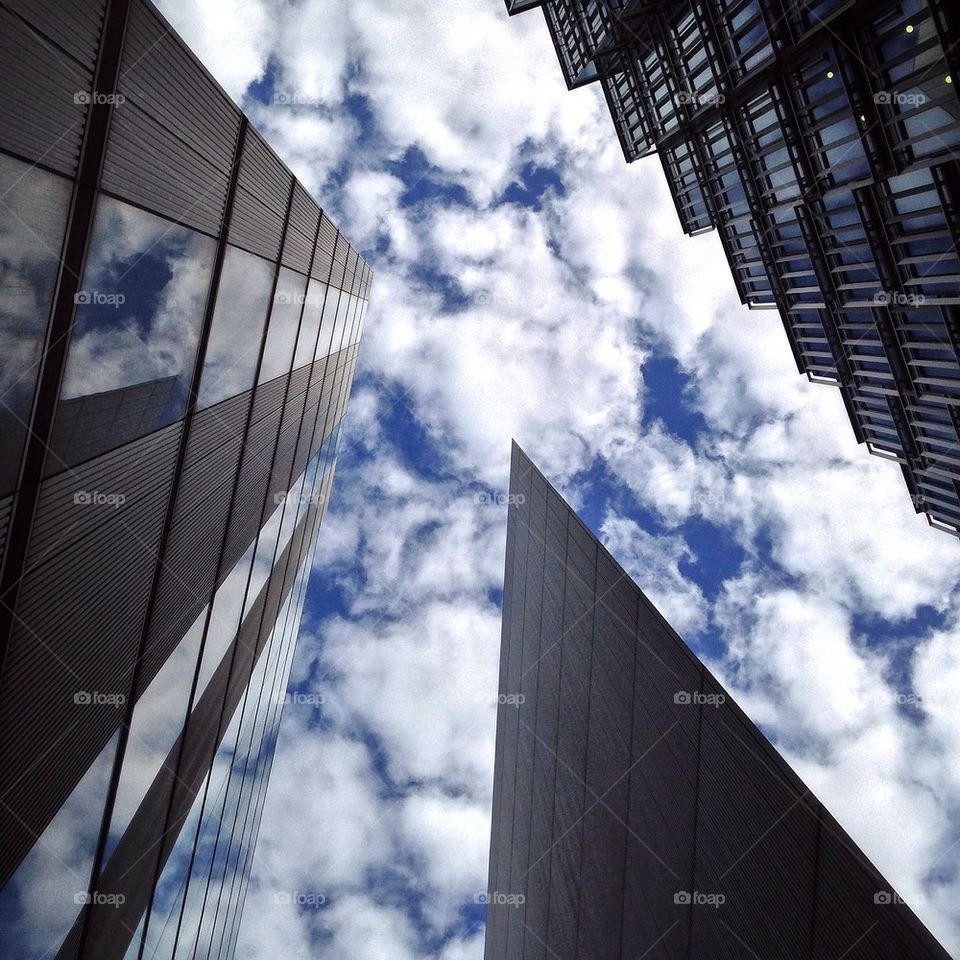 Low angle view of skyscrapers