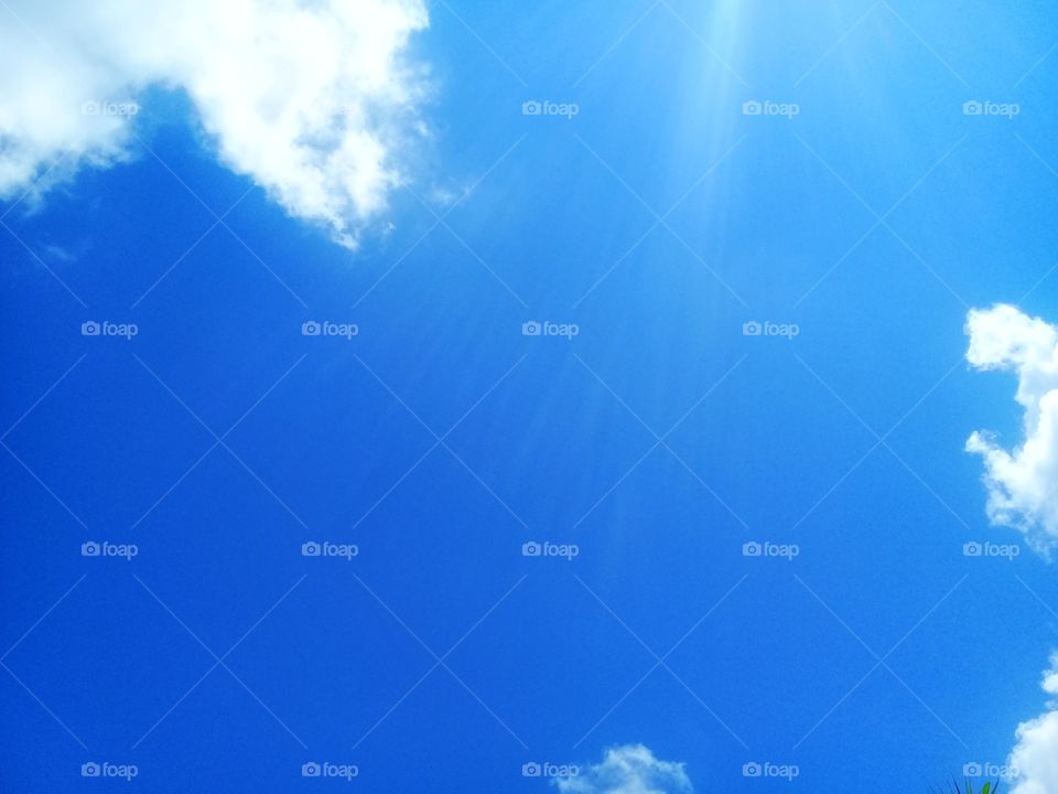 Blue sky with combination white cloud