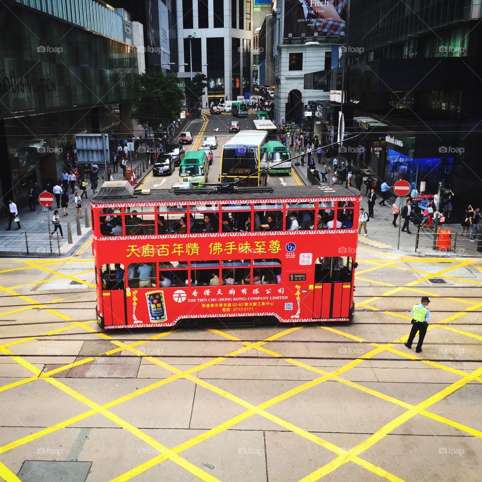 Tramway in the middle