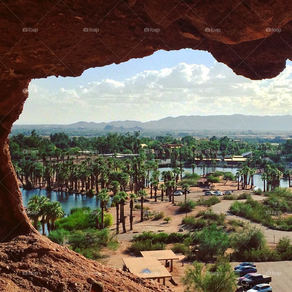 View from Hole in the Rock in Phoenix, Arizona. 