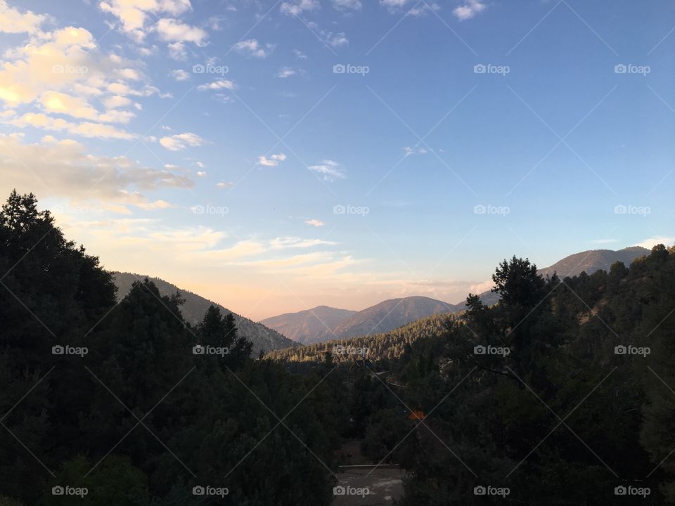 Sunset on the mountain