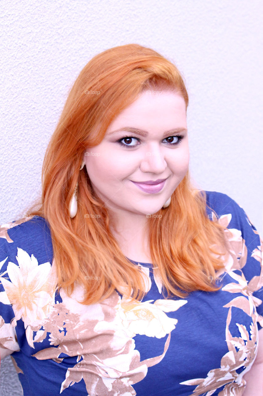 Ginger hair plus size model