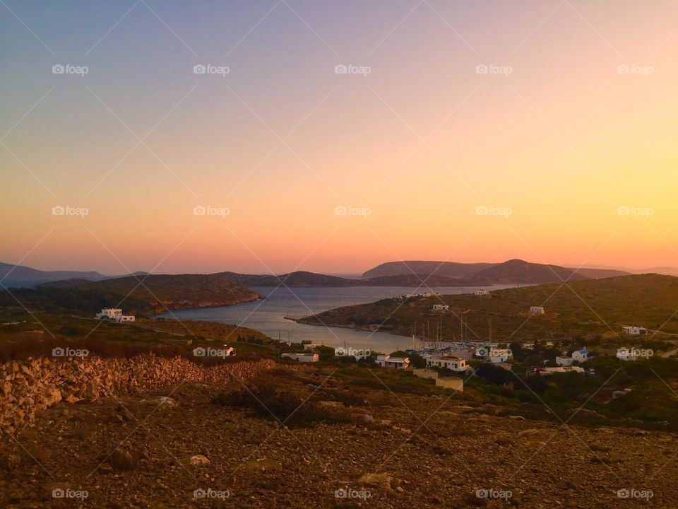 Sunset in a remote Island 