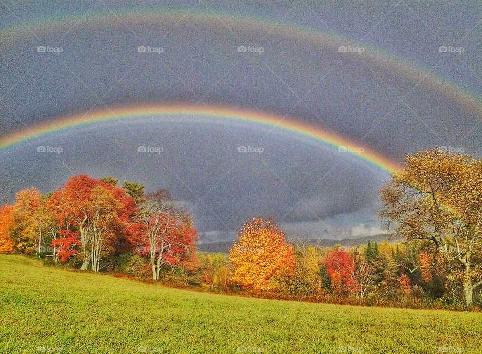Double Rainbow and fall colors