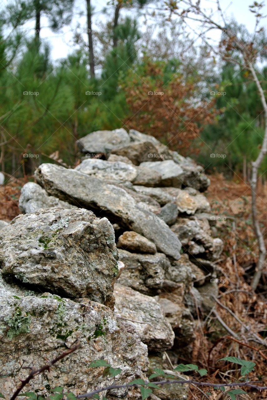 a stone wall