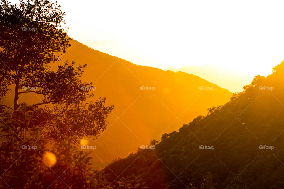 Sunrise over mountain