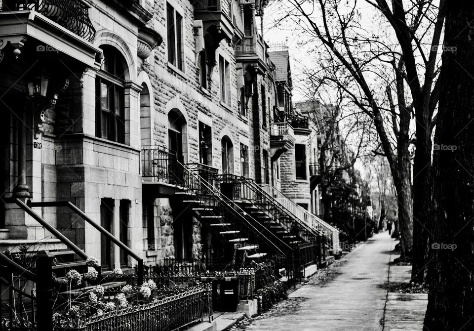 Homes in Montreal, Quebec, Canada built in the 1890s.