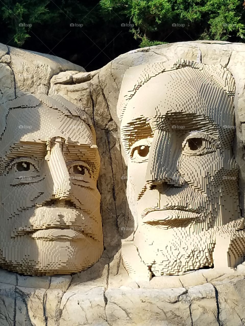 Lego Sculptures of US Presidents