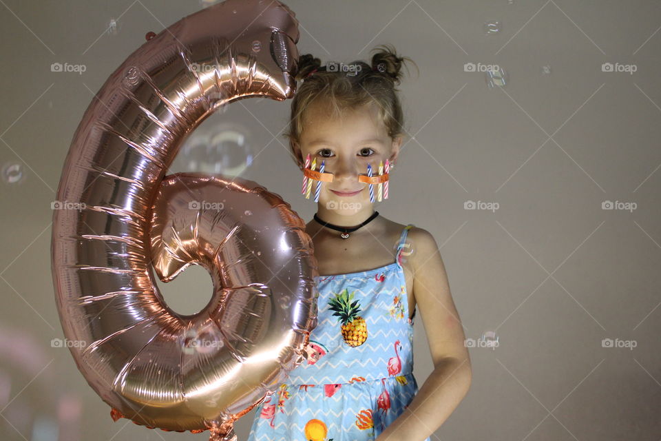 Birthday girl, 6 years old