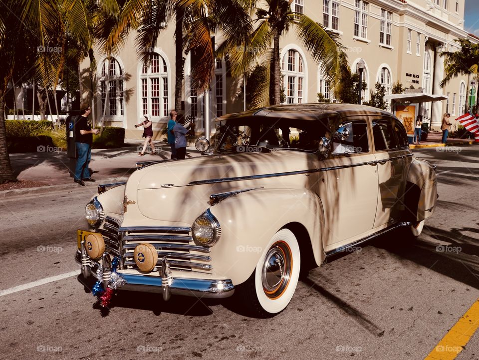 Old car in miami 