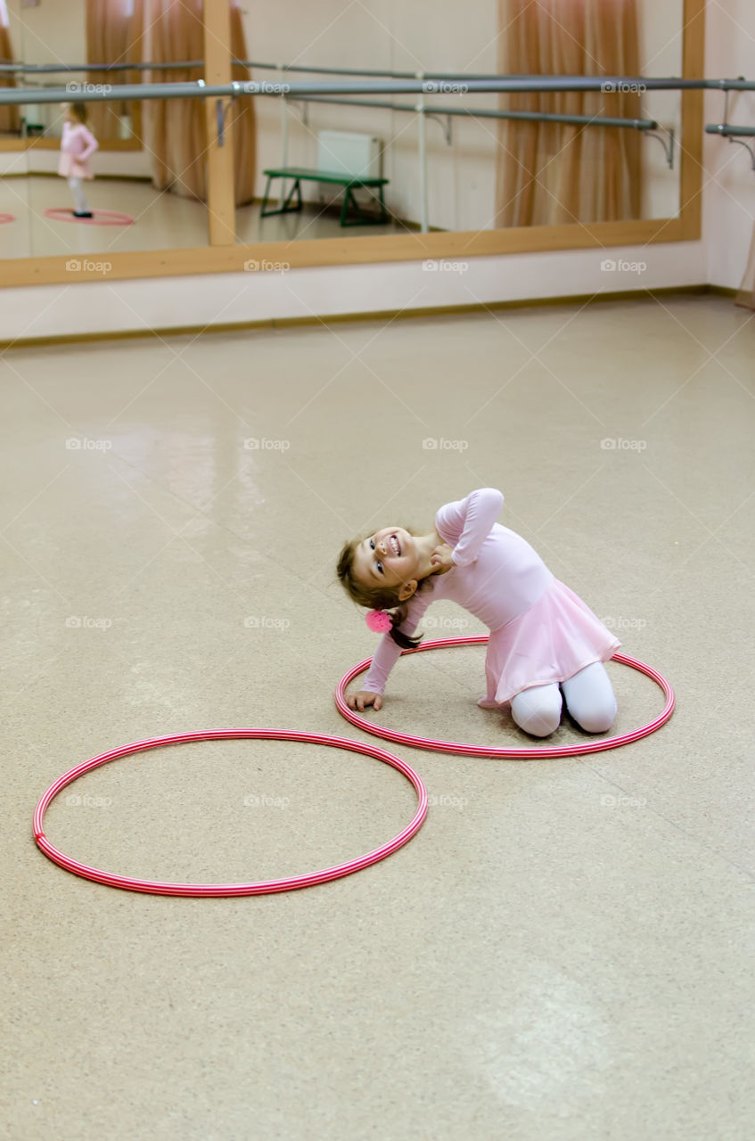 Little girl in dance classes
