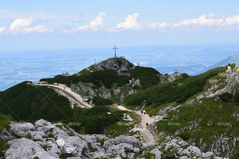 Hiking on the mountains of Salzburg.