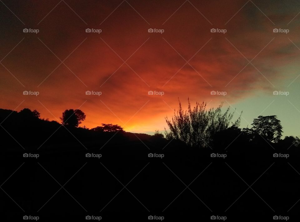 Sunset at lake Toba in Sumatra...