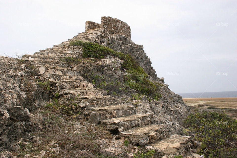 Old stairway on aruba