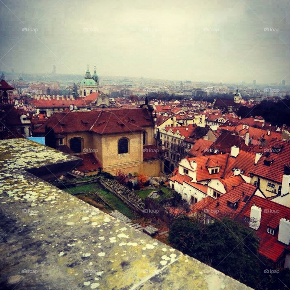 Panoramic view of Prague