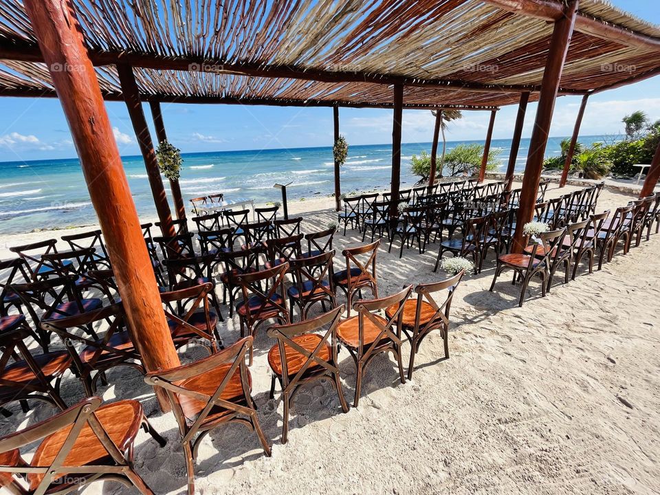 Wedding ceremony setup 