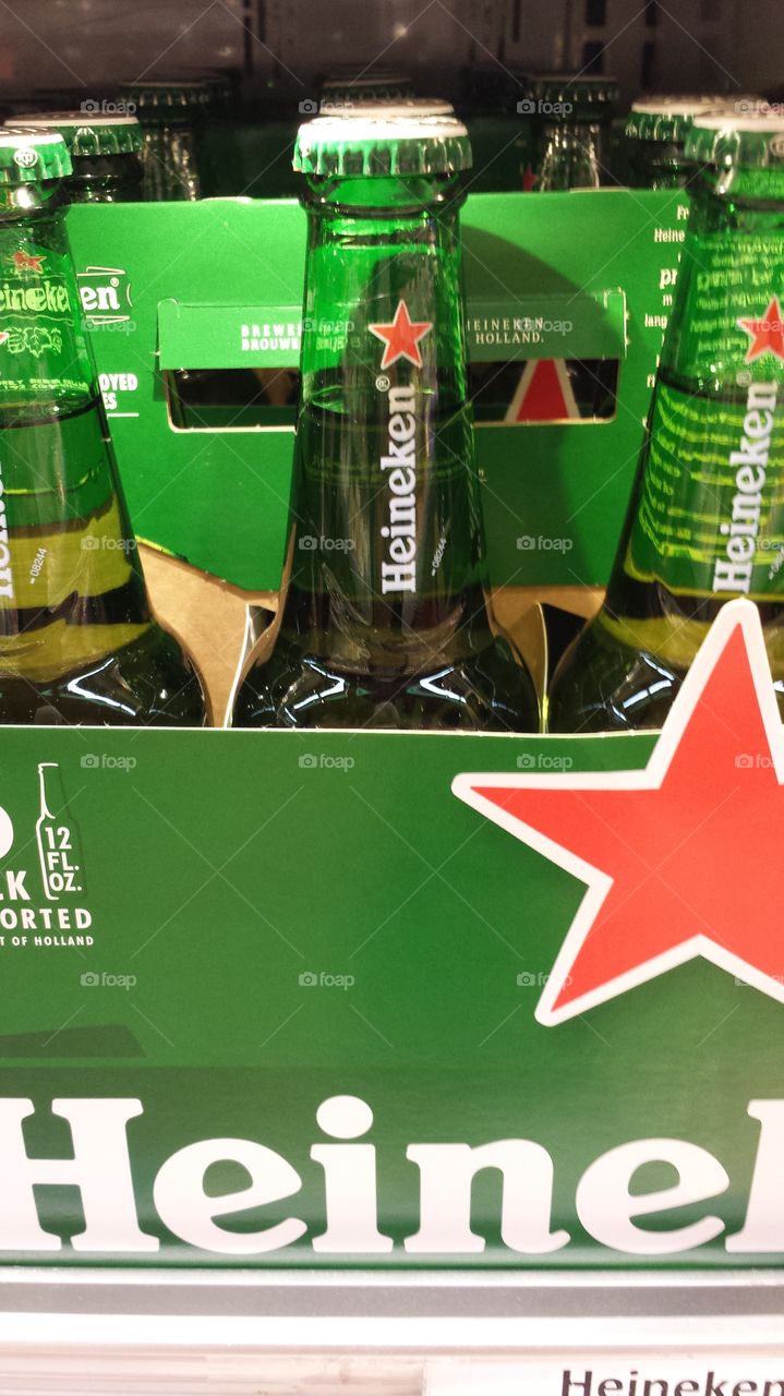 Enjoying your favorite Heineken