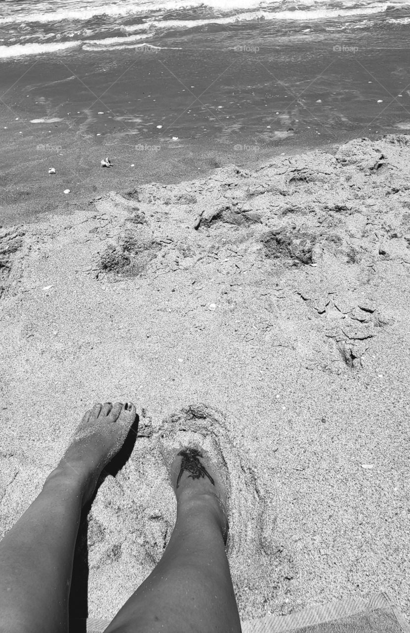 toes in the sand