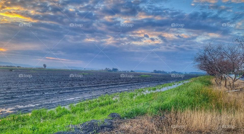 agriculture sunrise sunset sky clouds