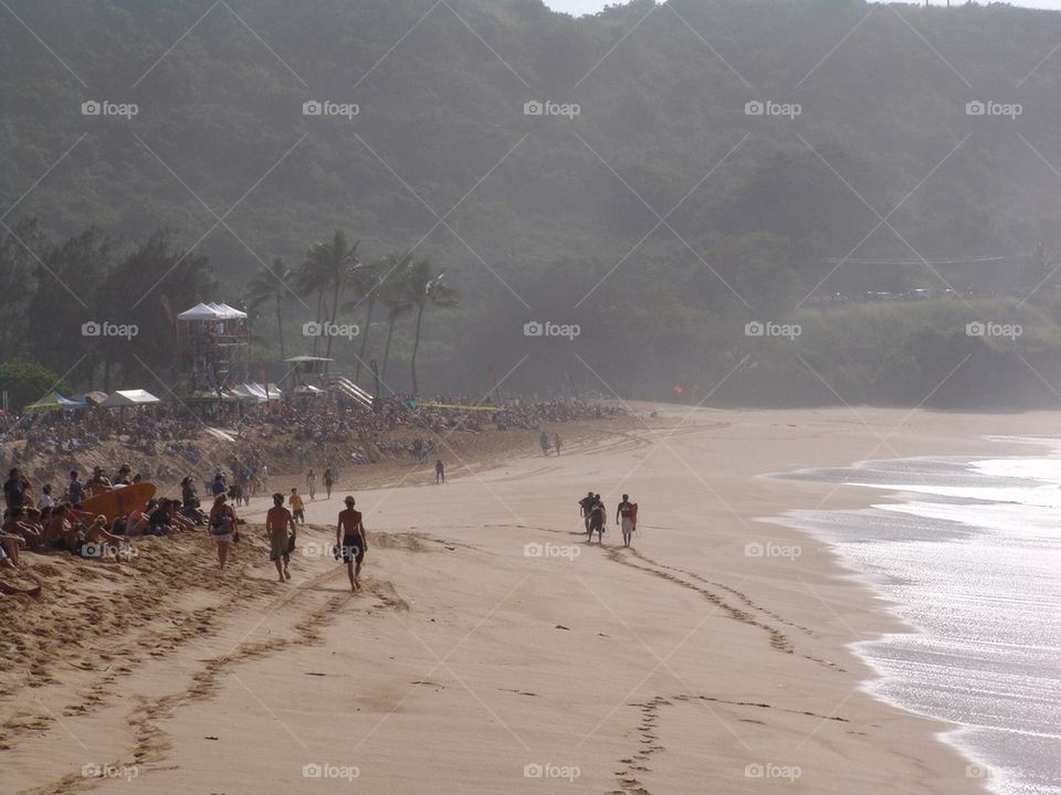 Surfing beach