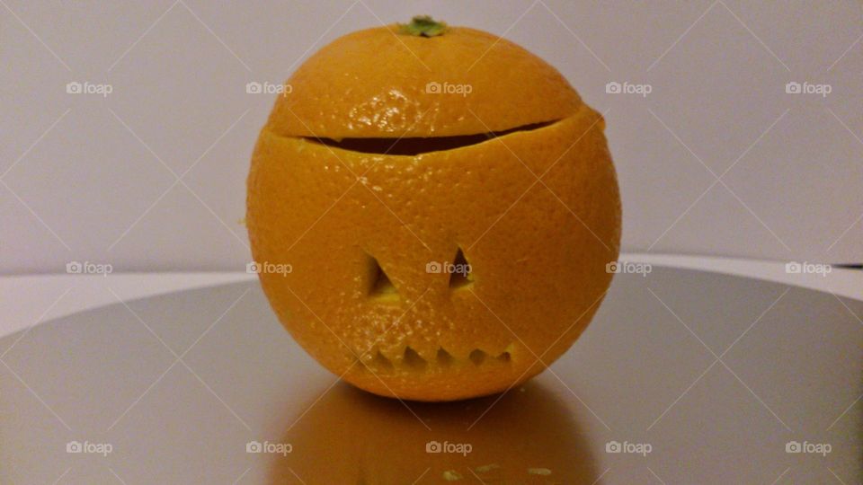 carved orange