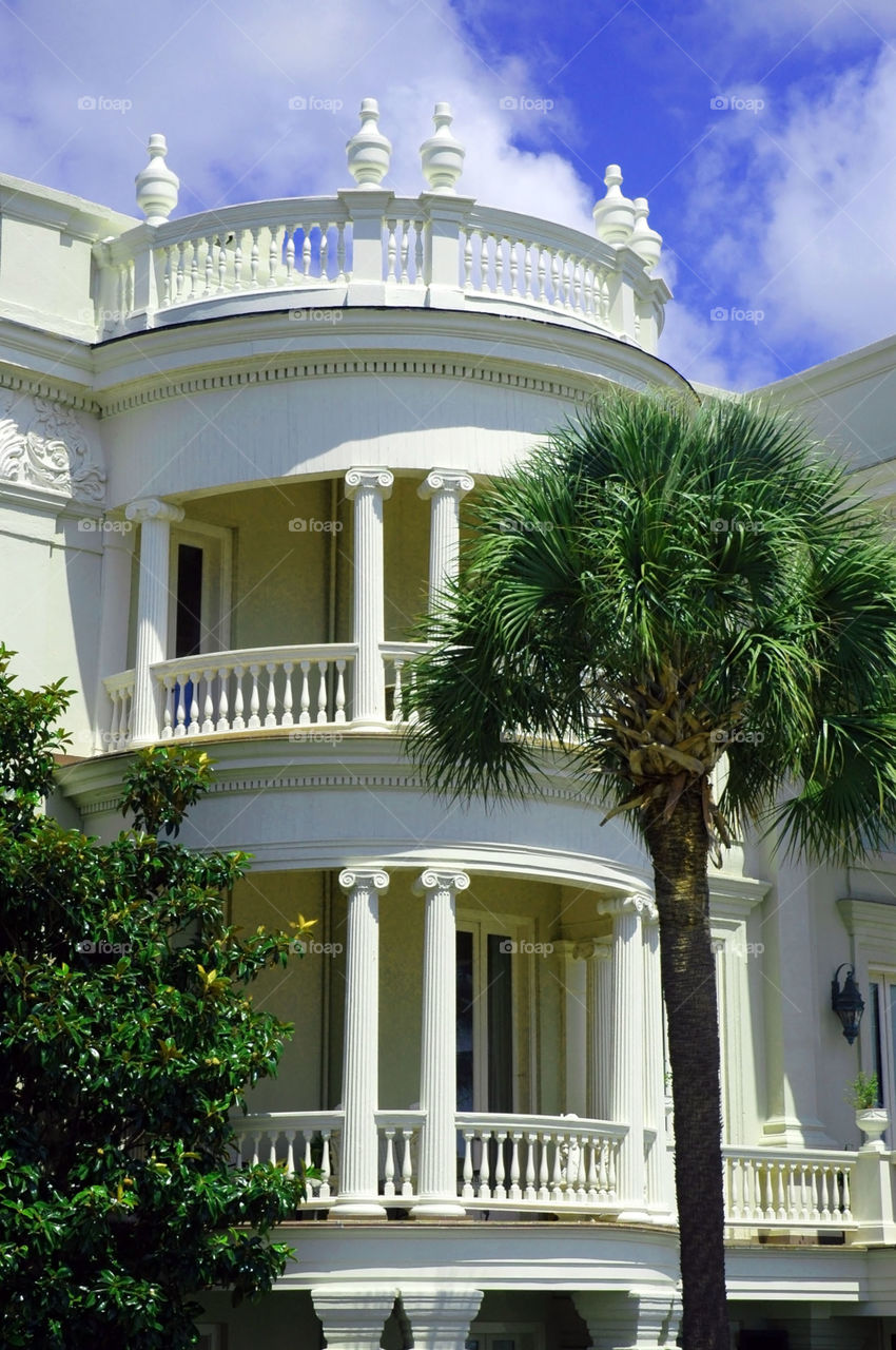 Beautiful historic home on the Battery in Charleston South Carolina.