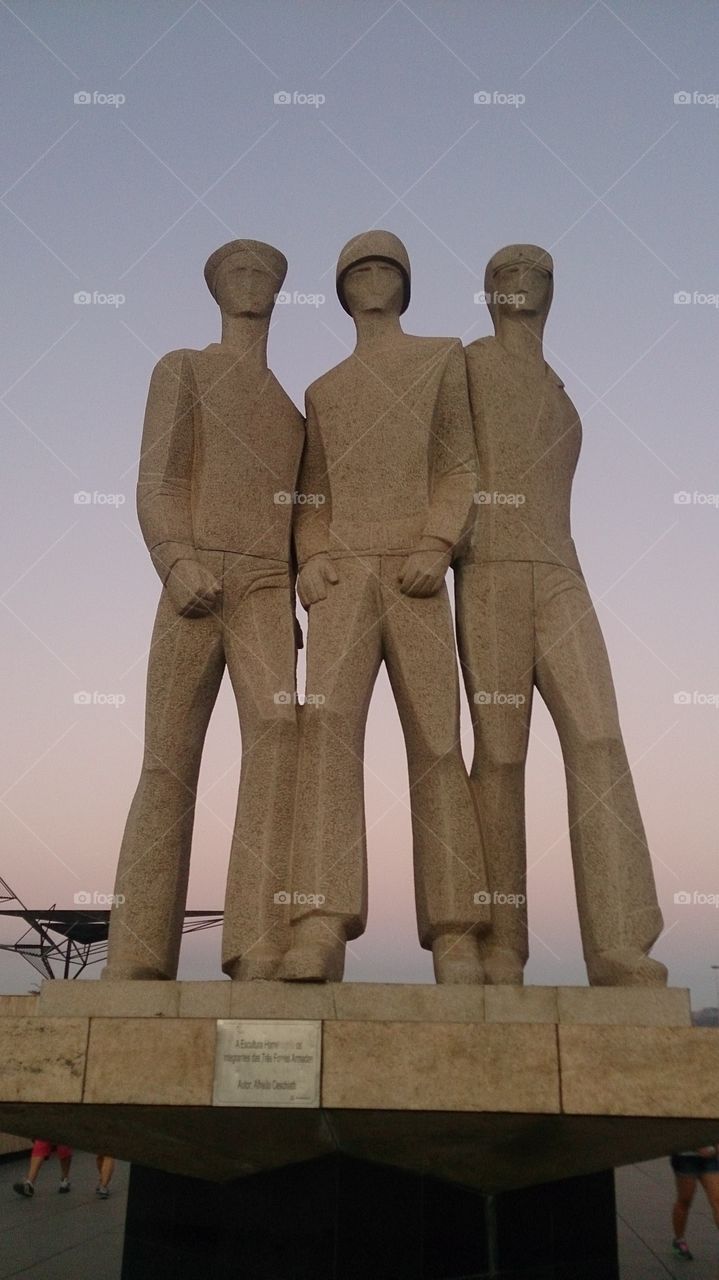 Military forces statues