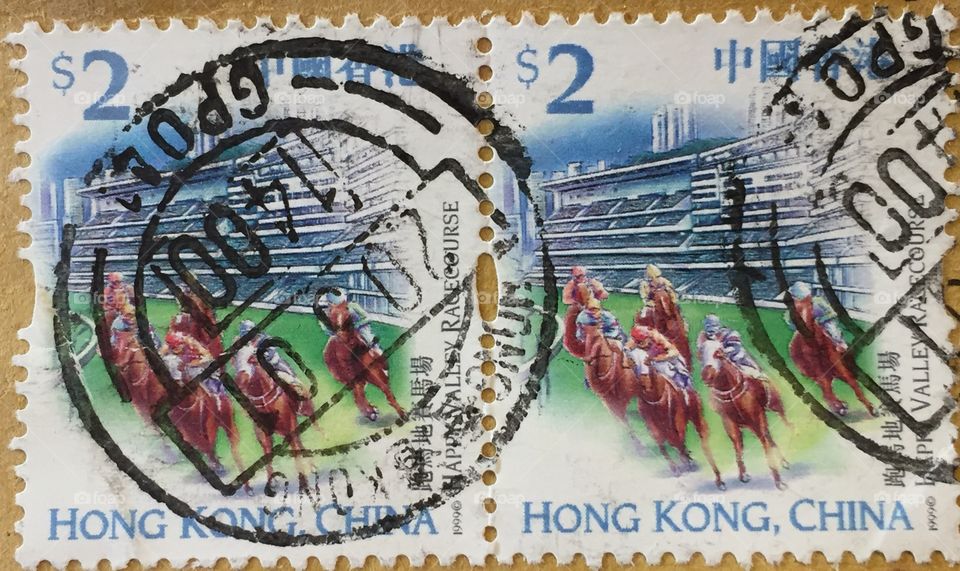 China, Hong Kong stamp $2