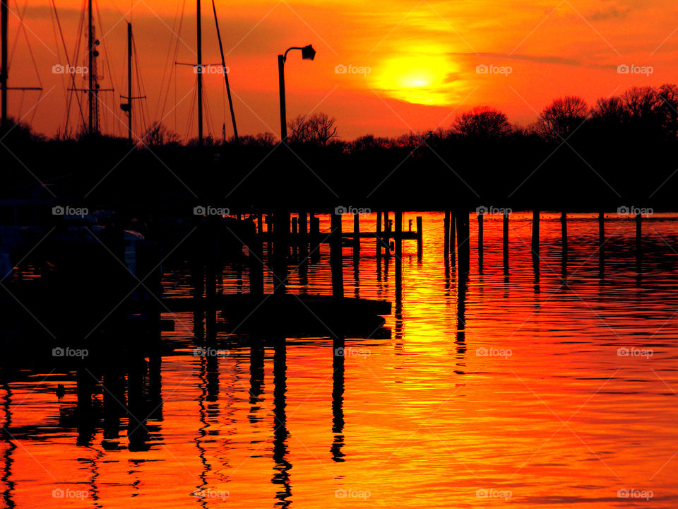 A magnificent sunset in sparrow point Maryland 