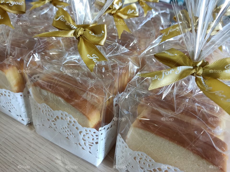 Butter cakes in a bag pack give away as a gift in every festival.
