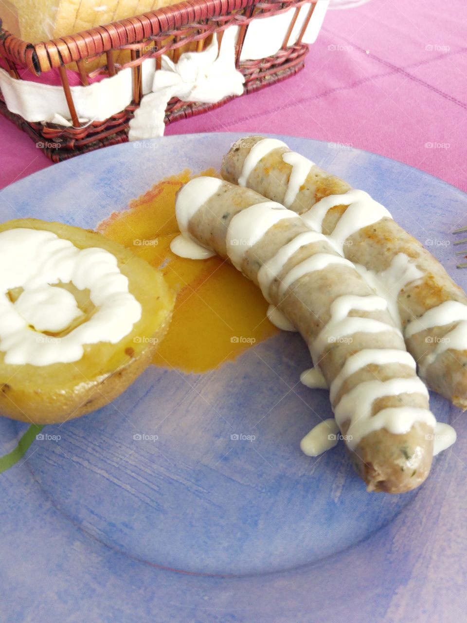 Butifarra with baked potato