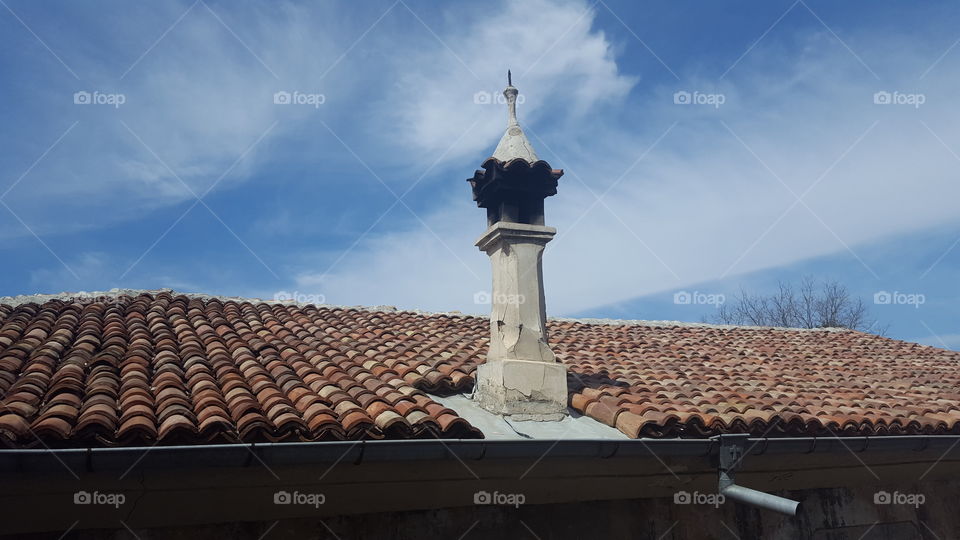 A roof of a church