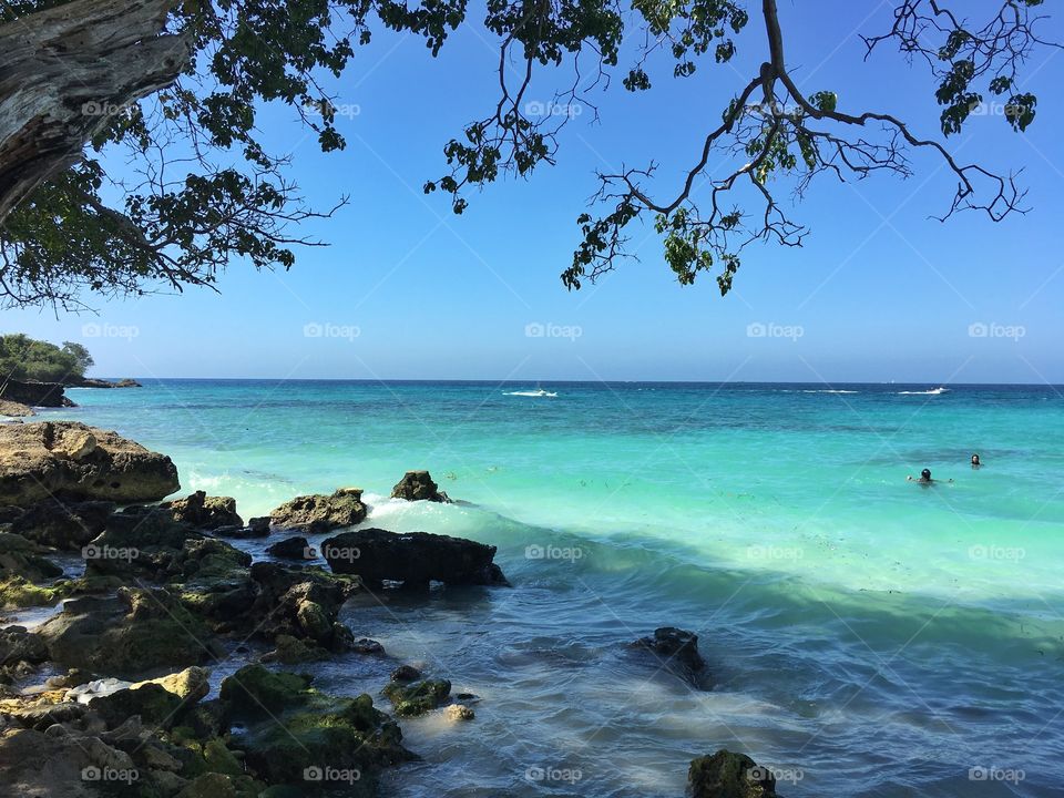 Idyllic seascape in Colombia