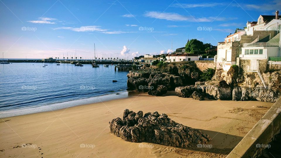 Remote sandy beach in Portugal