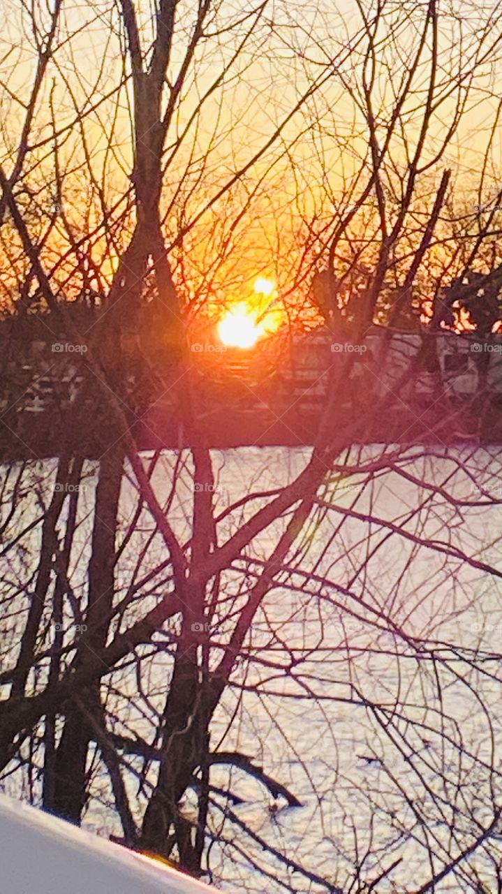 Early Sunset after 4 days of inclement weather. Beautiful Yellow Horizon. Been a long time since i have seen a Yellow Sundown. Seasons changing time changing soon. Not Good.