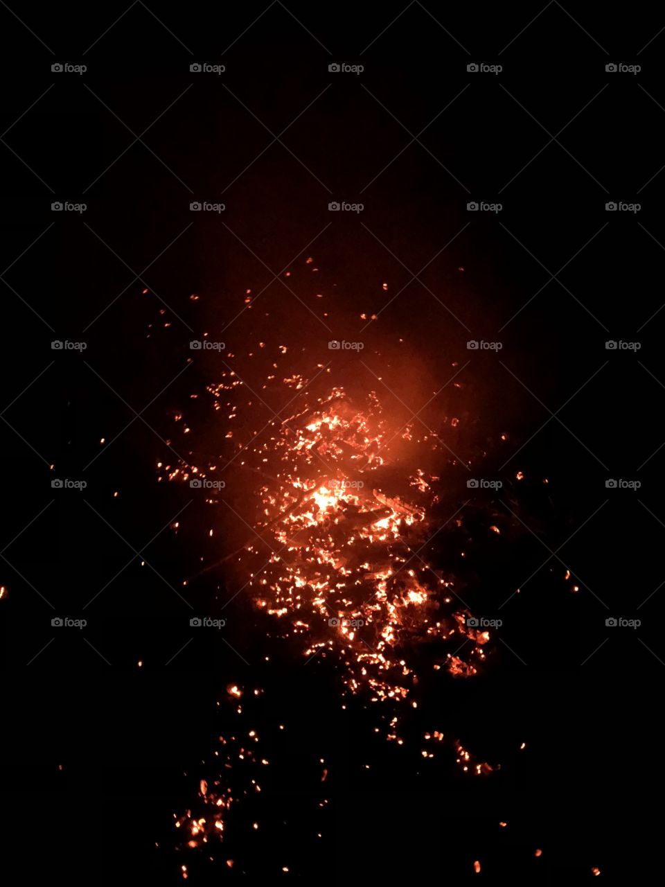 Угли. Костёр. Ночь. Night. 